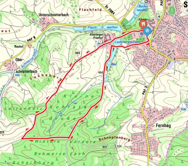 Benediktusweg Karte Benediktusweg Karte