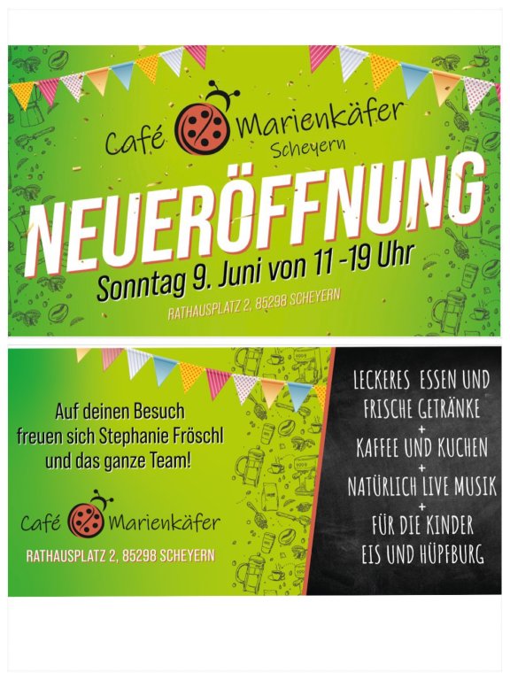 Café Marienkäfer - Fleyer Eröffnung