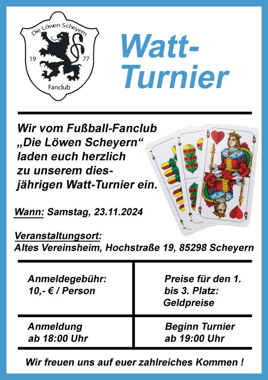 Watt-Turnier die Löwen Scheyern